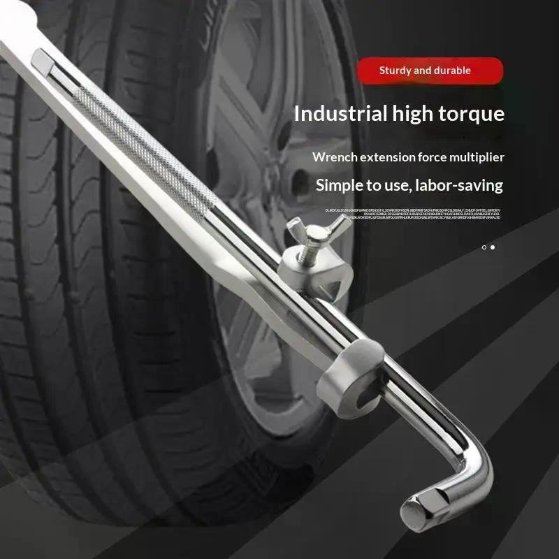High‑Carbon‑Steel Wrench Extension Bar Labor‑Saving Torque Spanner Booster Extender For Auto Repair Maintenance Work
