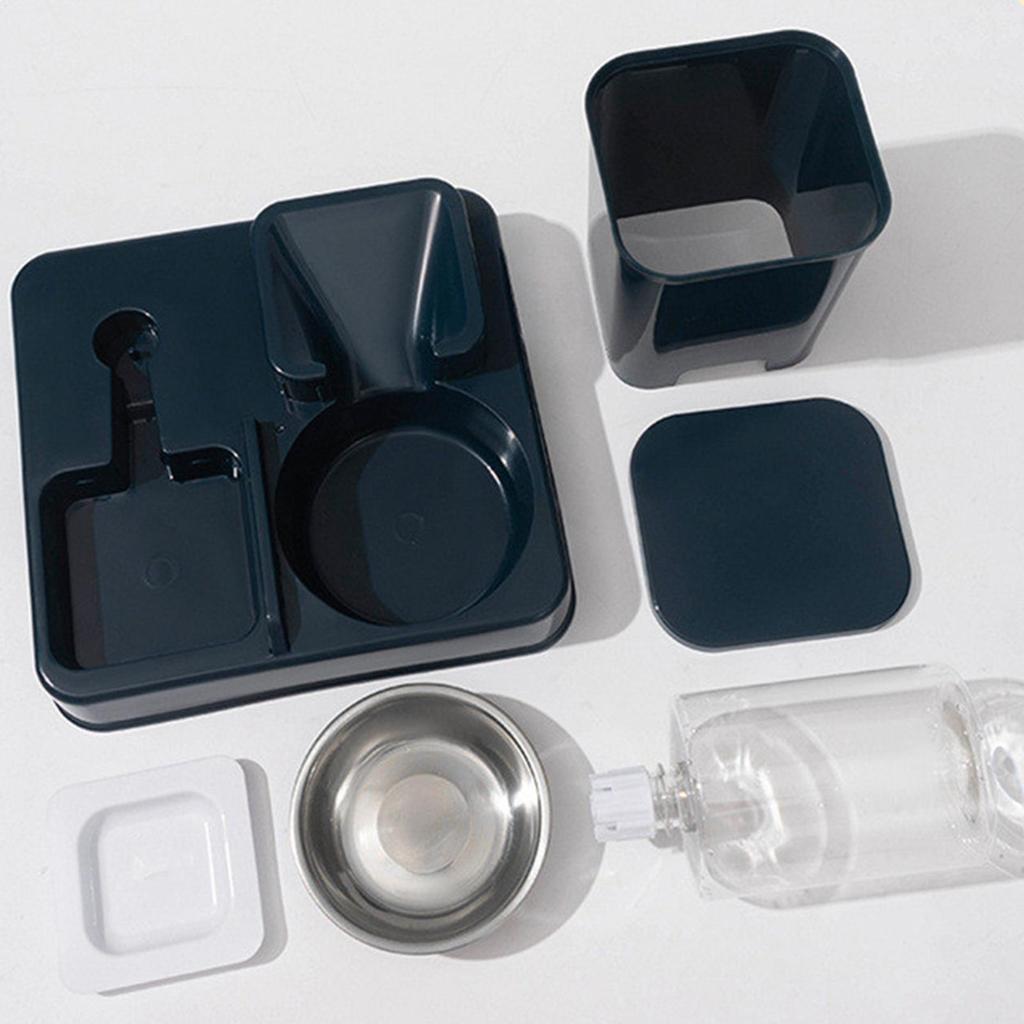 Cat Water Food Dispenser Cat Self Feeding and Watering Station Pet Supplies Food Dispensing and Drinking System for Small To