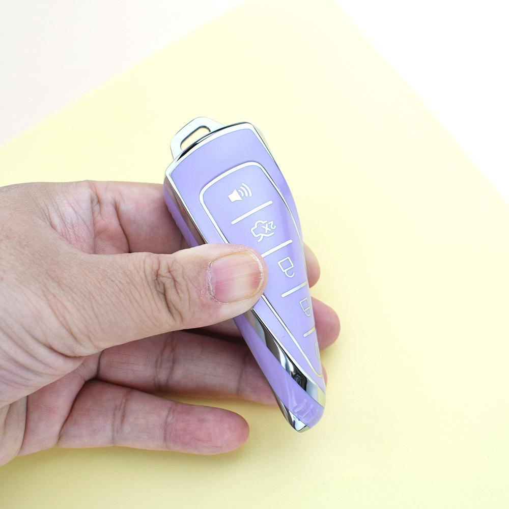 Shell Fob for Ford Escape Focus Edge Explorer Taurus Flex Lincoln MKS MKT MKX MKZ Navigator 5 Buttons Remote Holder Car Key Case