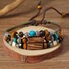 Wood Beads Boho Necklace Set Cord Vintage Wooden Bead Jewelry Wooden Bead Jewelry Set  Boho Styling