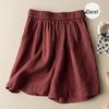 Women's Retro Wide-Leg Cotton Linen Pleated Pants - High Waist, Elastic, Casual and Artistic Summer Wear