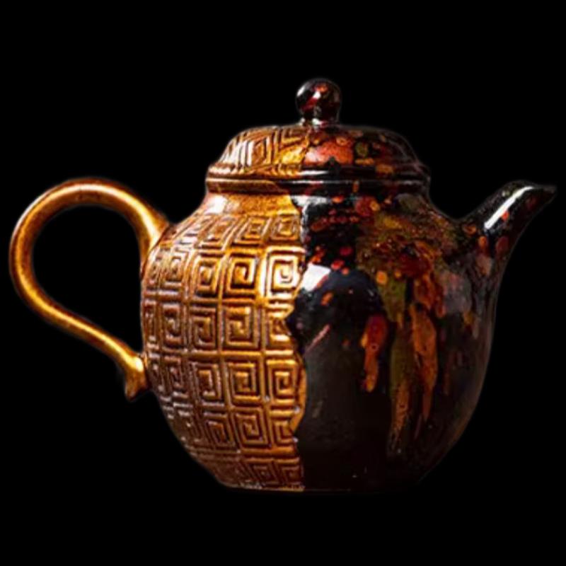 Dunhuang Cultural Ruyi Ancient Lacquer Ceramic Tea Set