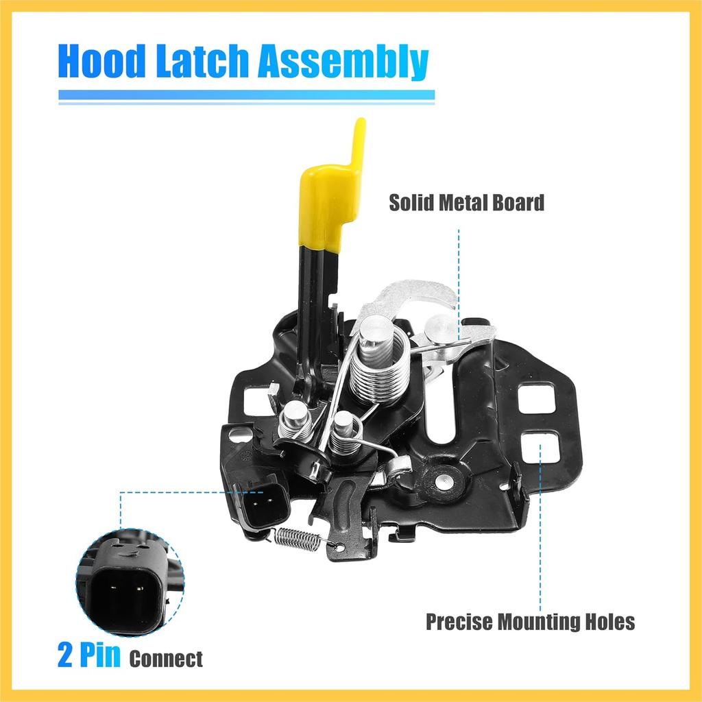 FR3Z-16700-B FR3Z16700B Car Engine Hood Latch Lock for Ford for Mustang 2015 2016 2017 2018 2019 Hood Latch Assembly Replaces FR3Z-16700-A FR3Z16700A