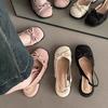 Baotou thick heel sandals women's summer wear bow with skirt Mary Jane single