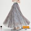 High-Waisted A-Line Plaid Mesh Skirt for Women - Elegant Slimming Umbrella Design