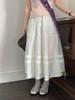 Thirteen Rows SS Elastic Waist Korean Patchwork Gauze Skirt 1685