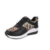 Leopard Print Slope Heel Platform Single Shoes Women's Autumn New Color Matching Casual Trendy Comfortable Sports Shoes