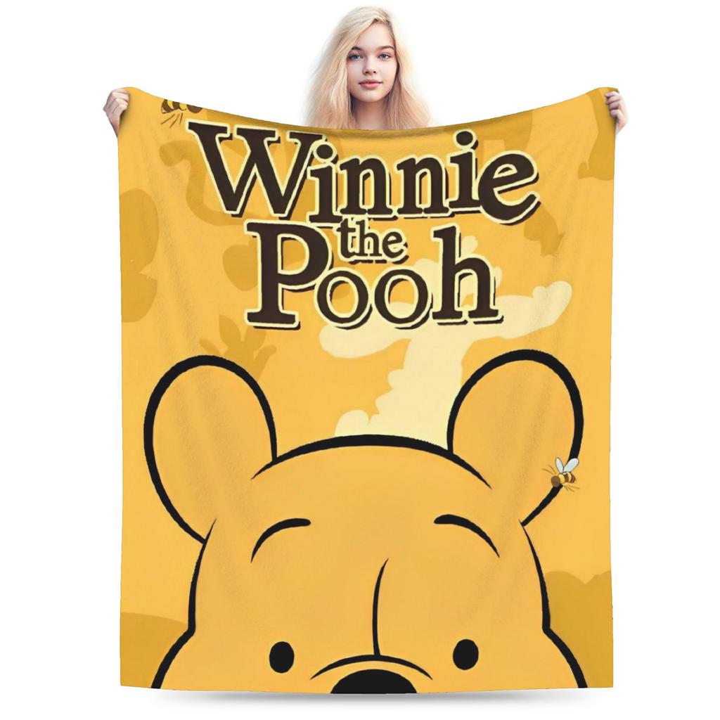Cute Kawaii Blankets Winnie The Pooh Fuzzy Throw Blanket Bedding Couch Personalised Soft Warm Bedspreads