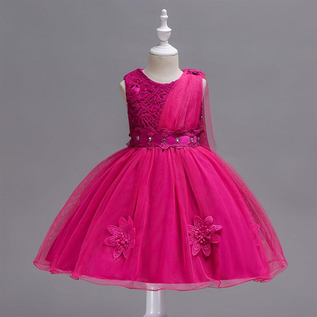 Toddler Kid Girl Lace Sleeveless Princess Gown Party Tulle Dress Cosplay Clothes