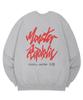 MONSTER REPUBLIC Authentic Logo Red Sweatshirt Gray_8120