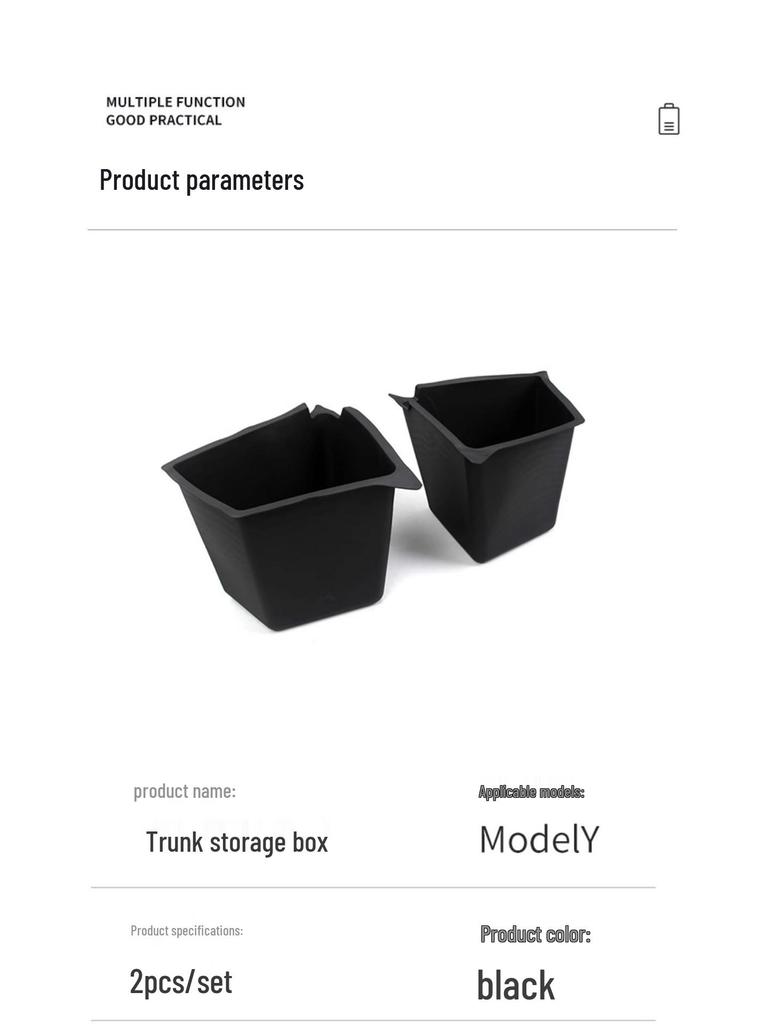 Tesla Model 3/Y Refresh Kofferraum Seitenaufbewahrungsbehälter