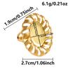 1/5 Stück Echtvergoldeter Cabochon-Ring Rund Oval Leere Tablettbasis Edelstahlringe Für Damen Herren Handgefertigte Emaille-Accessoires