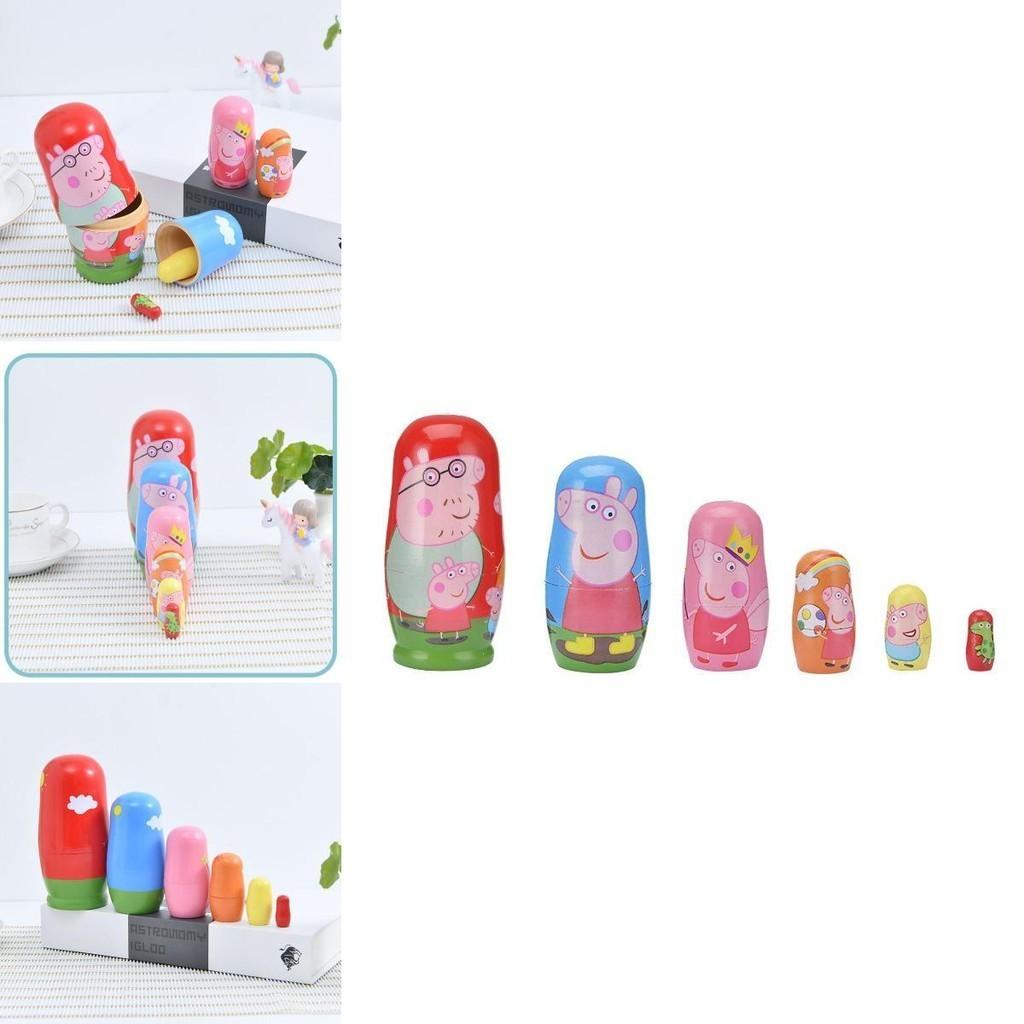 Skurrile Peppa Wutz Matroschka Puppen Kollektion Handgemacht Und Handbemalt