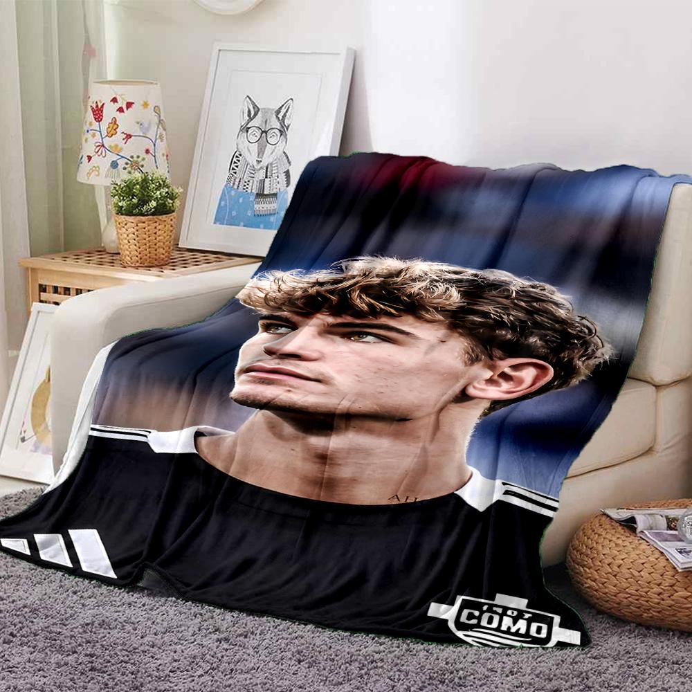 Player Black Jersey Blankets Flannel Printed Breathable Warm Throw Blanket for Home Office Bedspreads 0708a61 75cmx90cm