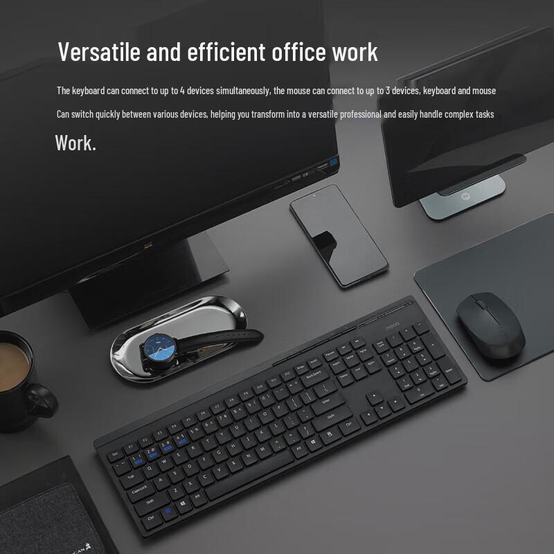 Rapoo 8100GT Wireless Multi-Mode Keyboard and Mouse Combo