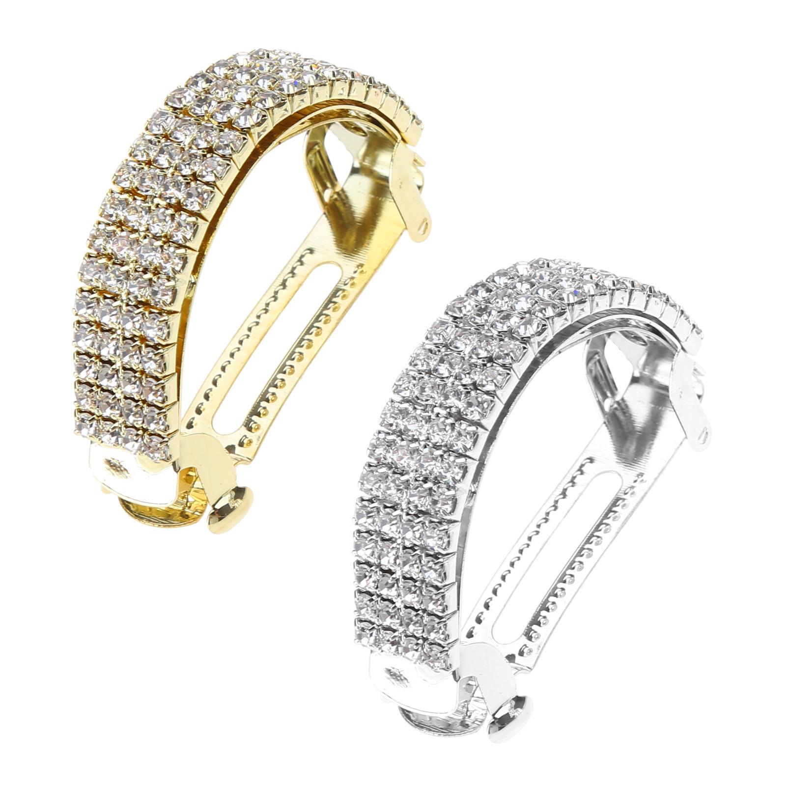 

2 шт. металлический стиль стразы весенняя заколка для волос свадебный головной убор для женщины день рождения карнавал нескользящая шпилька для хвоста