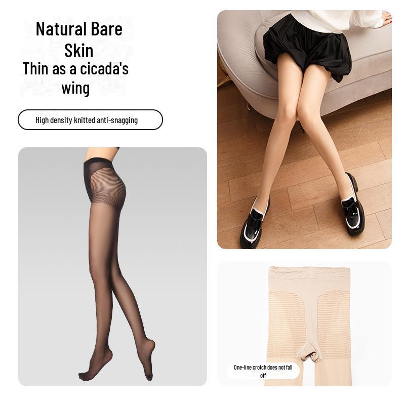 Red Pepper Zebra Pattern Summer Pantyhose - Breathable, Anti-Snag Jacquard Stockings for Women