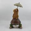 2025 New Creative Turtle Ornament Rabbit Umbrella Garden Balcony Decoration Resin Crafts Solar Luminescence