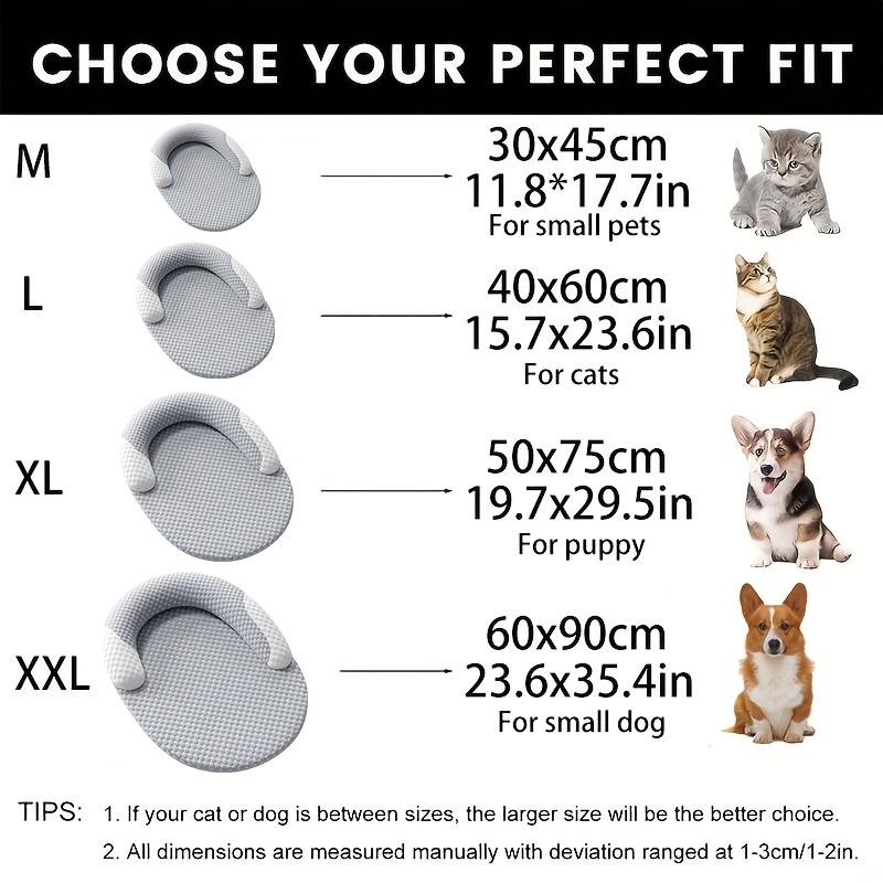 Orthopedic Cooling Dog Bed, Breathable Summer Pet Bed with Raised Edge, Soft Washable Dog Bed Mat for Small To Medium Dogs And Cats