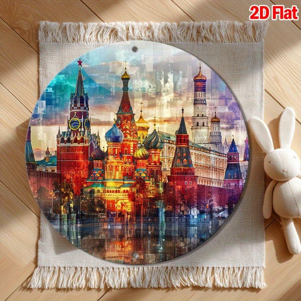 2D Flat Hanging Metal Decoration, Hand-Painted Wall Sign