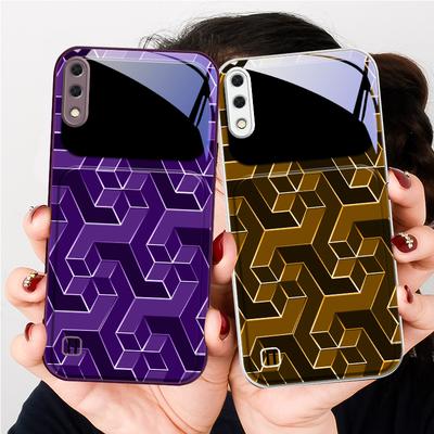 Abstract Geometric Grid For Samsung A01 02 03 Core 04 05 06 10 12 13 14 5G 15 16 M02 12 Note 8 9 10 20 Glass Ultra Phone Case