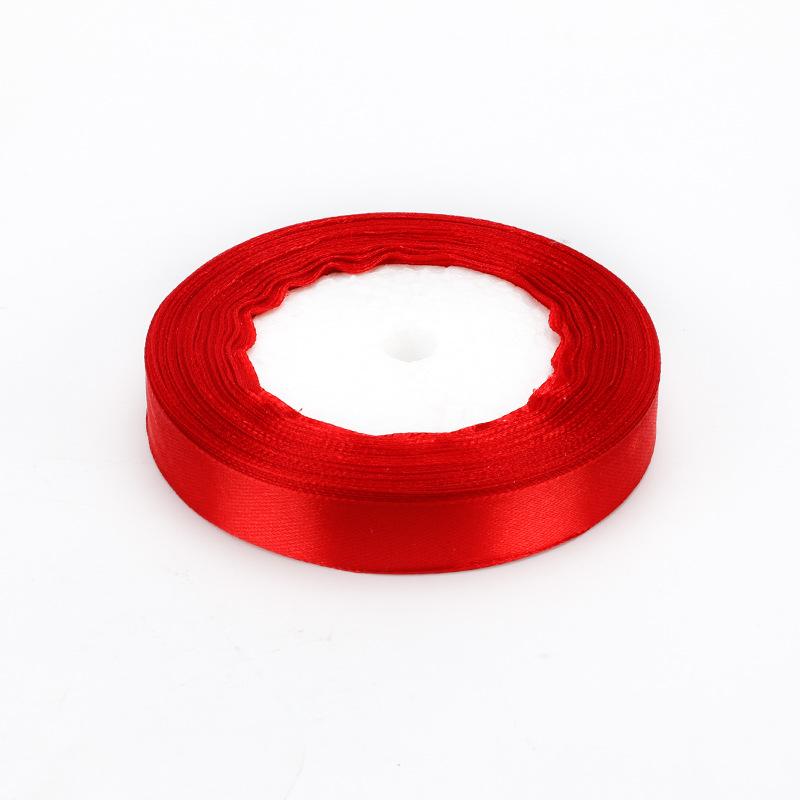 Handmade Bright Red Silk Ribbon for Wedding, Packaging, Cake Decoration, and Car Streamer.