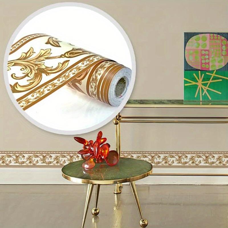 9 Metres Khaki/Beige Peel and Stick Wall Border, Removable Self-Adhesive Moulded Wallpaper Decoration for Home