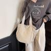 Canvas bag Lazy wind messenger bag Summer new large-capacity bag Women's shoulder tote bag