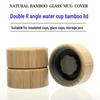 Eco-friendly Double-Walled Bamboo Glass Water Bottle with Thermos Lid
