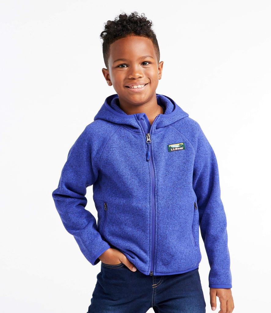 Fleece Hooded Big Size Bright Navy 0TRY323006 L.L.Bean Kids' Sweater, Kids, L, Blue,