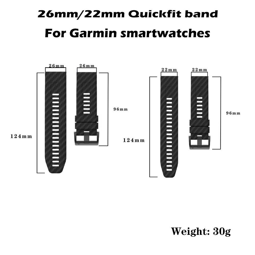 26 22MM Uhren-QuickFit-Silikonarmband für Garmin Fenix 5X 5 PLUS 6X 6 7 7 PRO Fenix8 47 51mm 955 965 Epix Tactix Quatix Armband