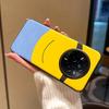 For Realme 14 Pro+ 5G Case Big Eye Yellow Creative Design Leather+PC Phone Cover