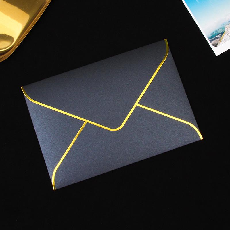 A5 Gold-Edged Pearlescent Invitation Envelope with Logo Print Capability