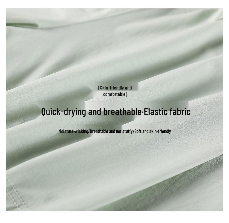 Women's Summer 2025 Quick-Dry Sports Suit: Fashionable Gym & Yoga Outfit with Anti-Exposure Shorts for Morning Runs.