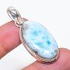 Natural Republic Larimar Gemstone 925 Sterling Silver Jewelry Pendant 1.85" AP-14285