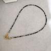 Imitation Pearl Necklace Women Choker Seed Beads Rainbow Stainless Steel Clasp Sailor Buckle Base Chain Gold Color Boho