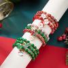Fashion Delicate Christmas Tree Santa Claus Snowflake Beaded Bracelet Set for Women Men Festival Cute Xmas Jewelry Party Gift