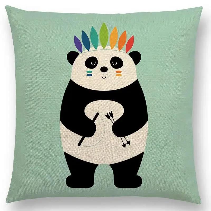 Latest Cartoon Animals Interesting Deer Panda Sheep Bulldog Chameleon Colourful Cushion Cover Car Sofa Throw Pillow Case