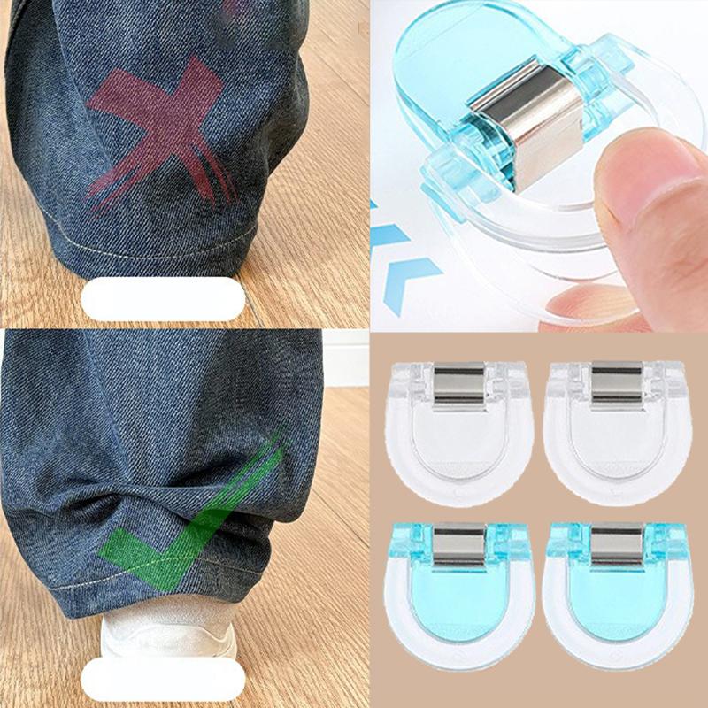 1/5/10/20Pcs Invisible Leg Shortening Clips Non-slip Pants Edge Clip Detachable Acrylic Buckle for Anti-drag Pants Hem Fixing
