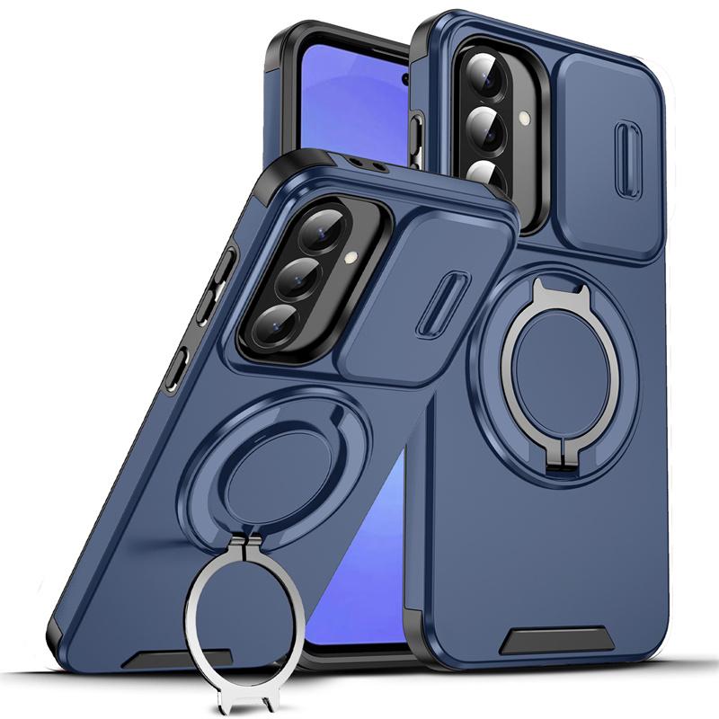For Samsung Galaxy A13 A23 A14 A54 A04S A15 A25 A35 A55 A05 A05S A16 A26 A36 A56 A06 Armor Case Car Magnetic Ring Protect Cover