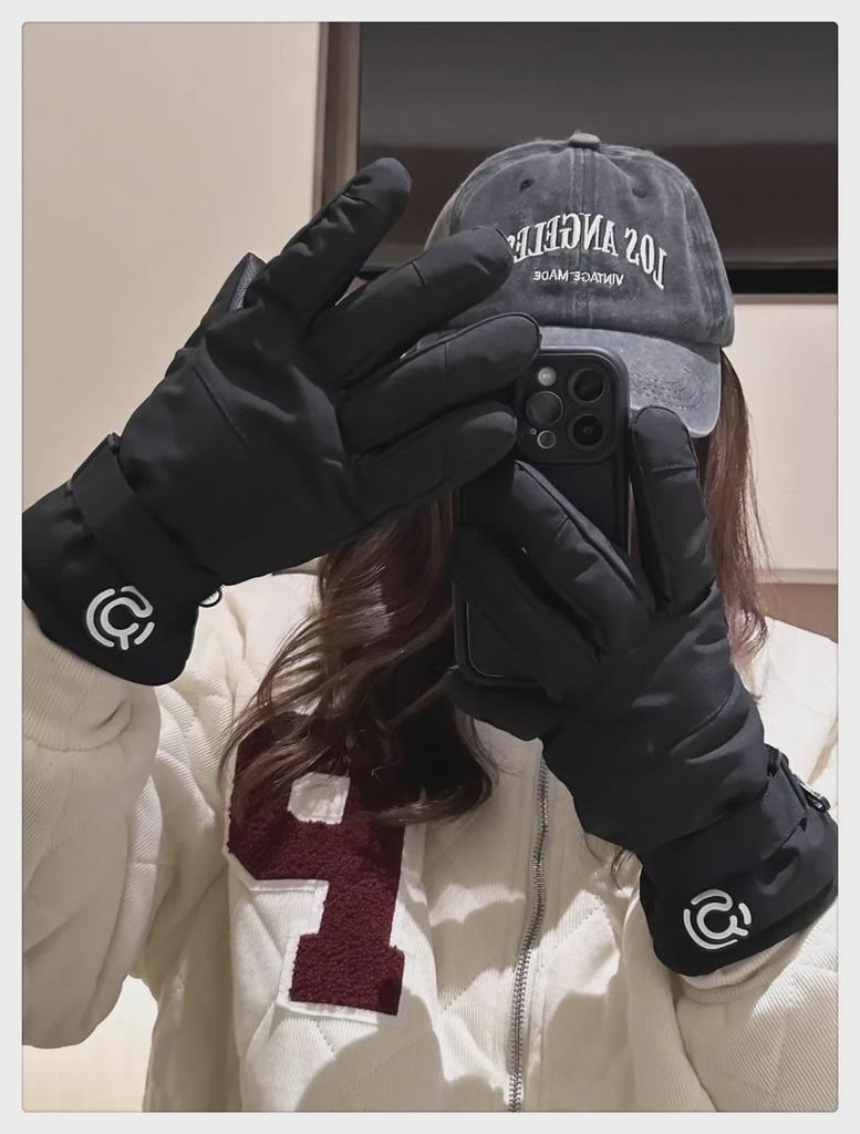 2024 Wasserdichte PU-Touchscreen-Handschuhe für Damen & Herren: Verdickt, Warm & Rutschfest