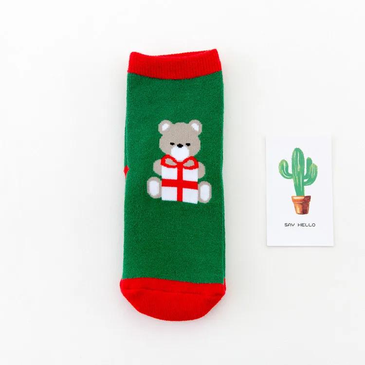 Children's Christmas Terry Socks Plush Thick Warm Omfortable Cartoon Santa Snowflake Baby Boys and Girls Med Tube Sock
