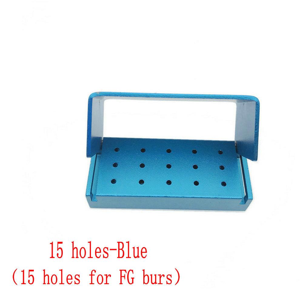 15/30 holes Dental Diamond Burs Holder Block Disinfection Box Autoclave ALUMINIUM Bur Holder Dentist Tools