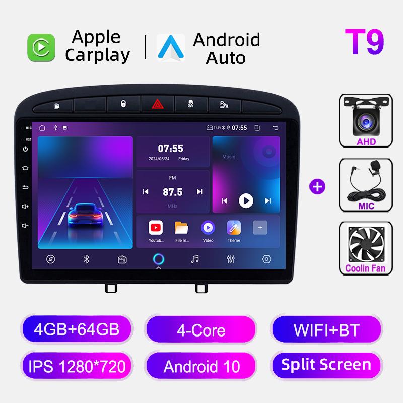 Car Radio For Peugeot 408 2012-2020 For Peugeot 308 T7 2007-2015 Carplay Multimedia Video Player Navigation GPS Touch Screen HU