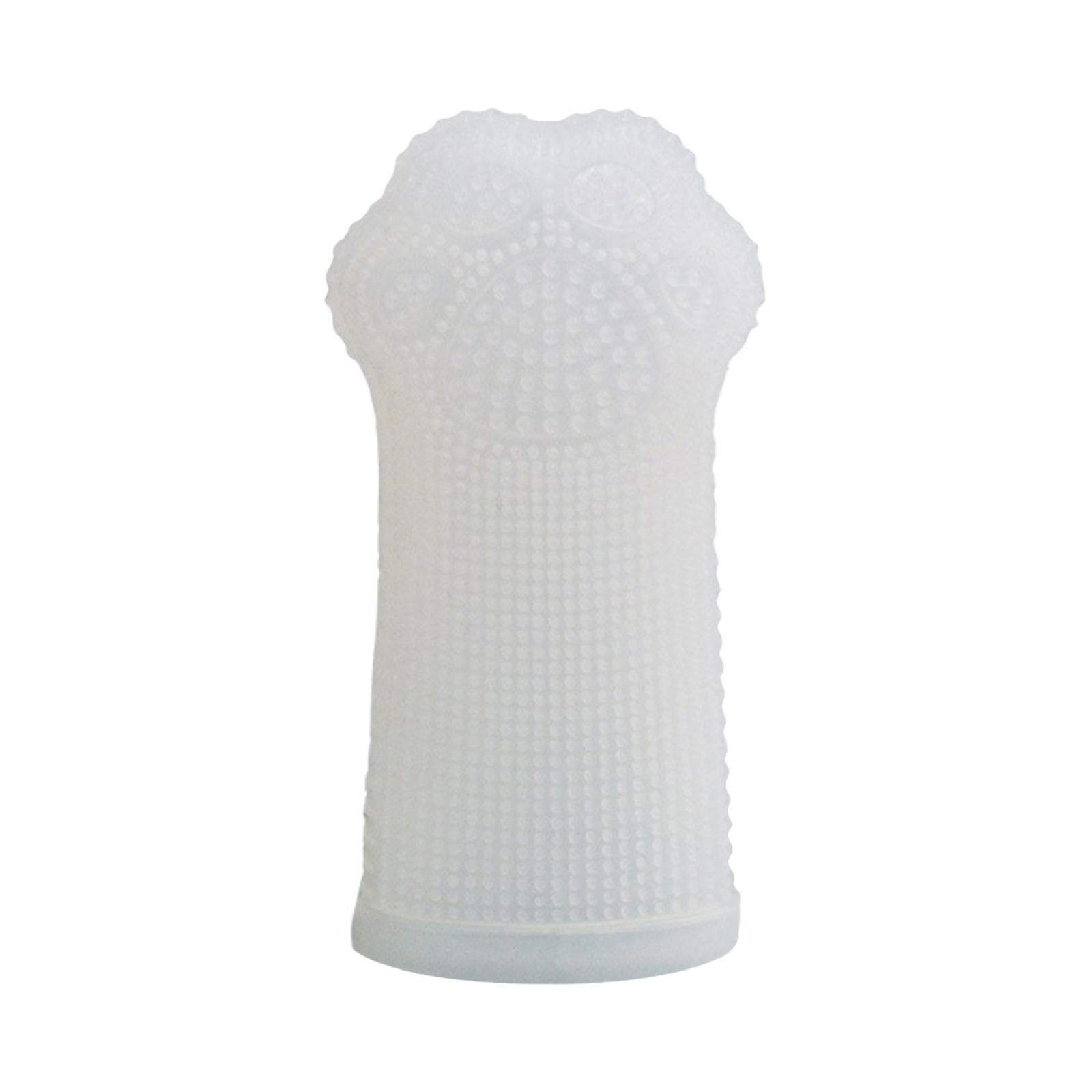 

Силиконовая зубная щетка для домашних животных, зубная щетка-напальчник для кошек и собак, накладка-напальчник для чистки полости рта питомца One Size белый