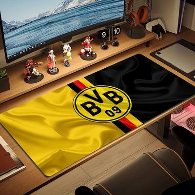 Borussia Dortmund Large Size Mouse Pad Large Gaming Table Cushion Non-slip Laptop Tablet Big Mousepad XXL Mat Mini PC Playmat With Lock Edge