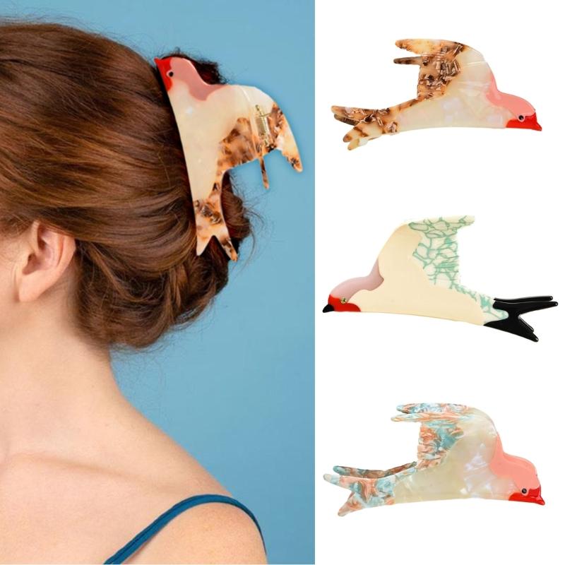 Colorful Hair Claw Clips Non-Slip Hair Jaw Clamps Cute Hair Catch Swallow Barrettes Strong Hold Hairpin for Girls