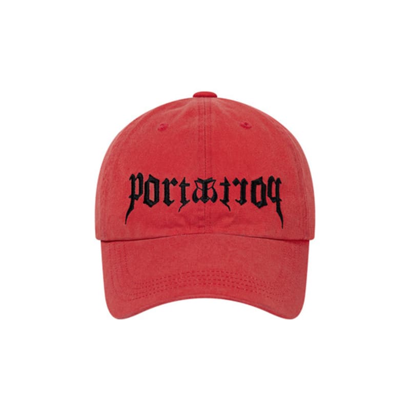 

THEPORTA GRAPHIC DOUBLE LOGO WASH BALL cap, RED OS