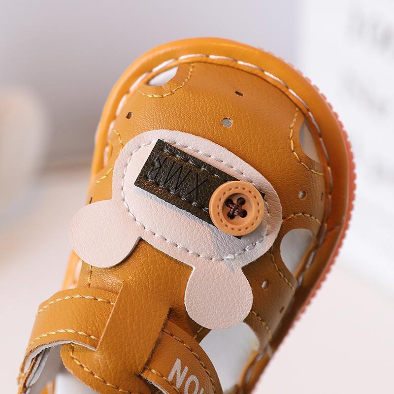 Baby Sandals for Summer, Boys and Girls Shoes 0-1-2 Years Old, Infant Soft-Soled Walking Squeaky Shoes.