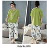 Aifen Teng Women's Summer Cotton Pajama Set: Short Sleeve Top & Three-Quarter Pants, Plus Size, All Cotton